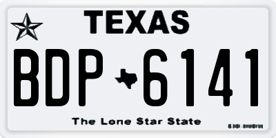 TX license plate BDP6141