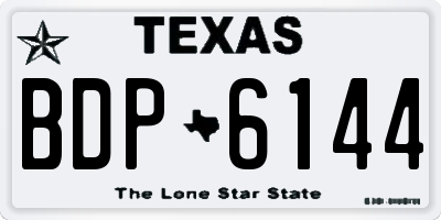 TX license plate BDP6144