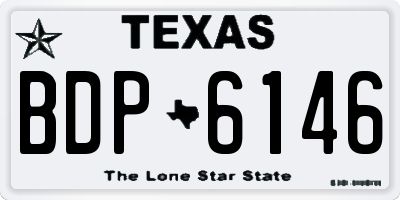 TX license plate BDP6146