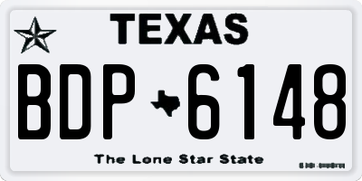 TX license plate BDP6148