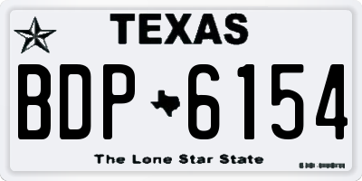 TX license plate BDP6154