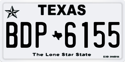 TX license plate BDP6155