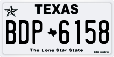 TX license plate BDP6158