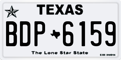 TX license plate BDP6159