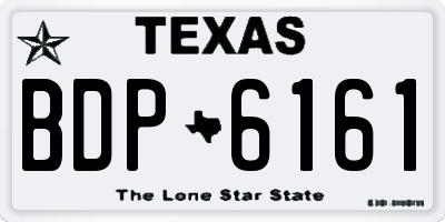 TX license plate BDP6161