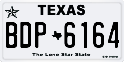 TX license plate BDP6164