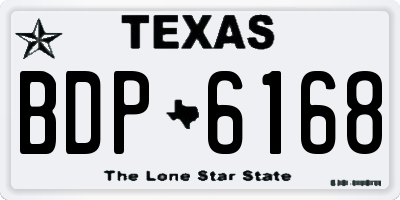 TX license plate BDP6168
