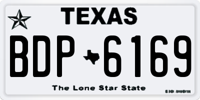 TX license plate BDP6169