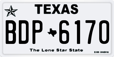 TX license plate BDP6170