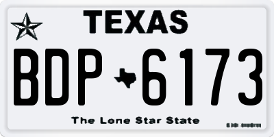 TX license plate BDP6173