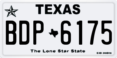 TX license plate BDP6175