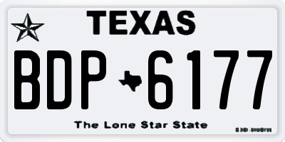 TX license plate BDP6177