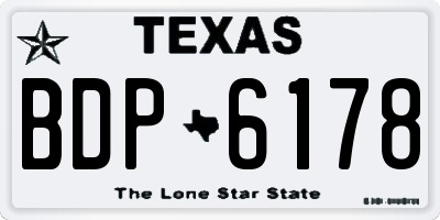 TX license plate BDP6178