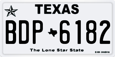 TX license plate BDP6182