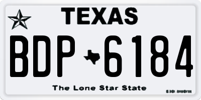 TX license plate BDP6184