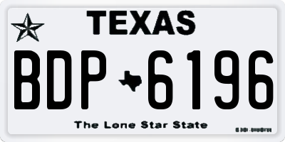 TX license plate BDP6196