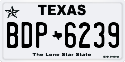 TX license plate BDP6239