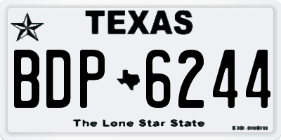 TX license plate BDP6244