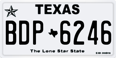 TX license plate BDP6246