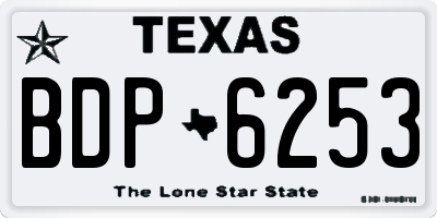 TX license plate BDP6253