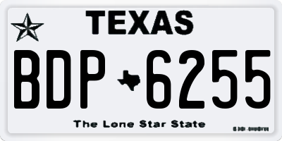 TX license plate BDP6255