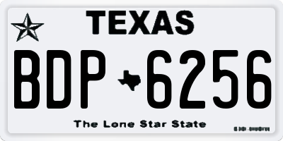 TX license plate BDP6256