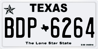 TX license plate BDP6264