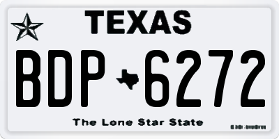 TX license plate BDP6272