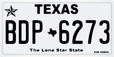 TX license plate BDP6273