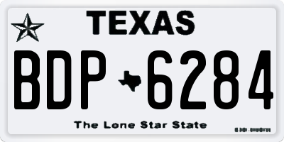 TX license plate BDP6284
