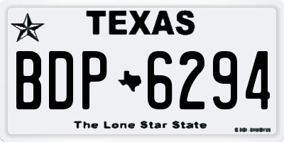 TX license plate BDP6294