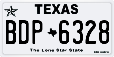 TX license plate BDP6328