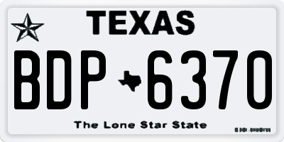 TX license plate BDP6370