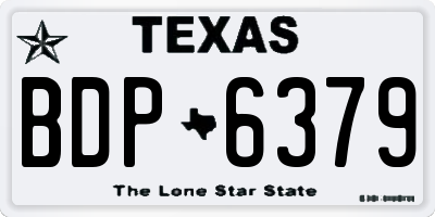 TX license plate BDP6379