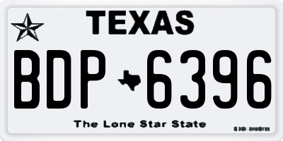 TX license plate BDP6396