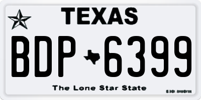 TX license plate BDP6399