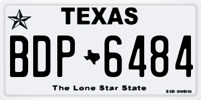 TX license plate BDP6484
