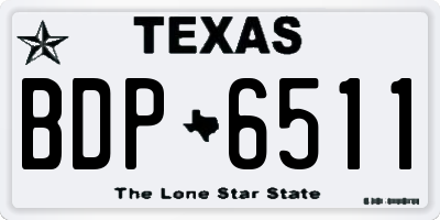 TX license plate BDP6511