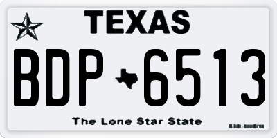 TX license plate BDP6513