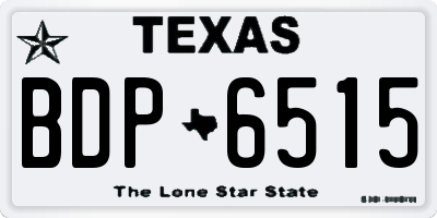 TX license plate BDP6515