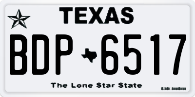 TX license plate BDP6517