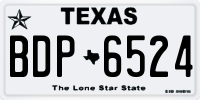 TX license plate BDP6524
