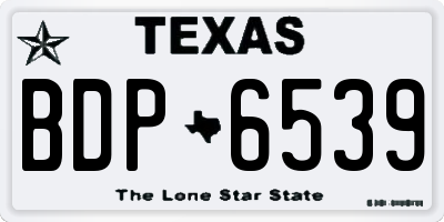 TX license plate BDP6539
