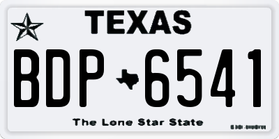 TX license plate BDP6541