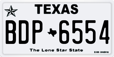 TX license plate BDP6554