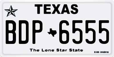 TX license plate BDP6555
