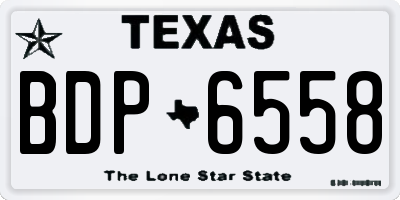 TX license plate BDP6558