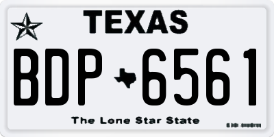 TX license plate BDP6561