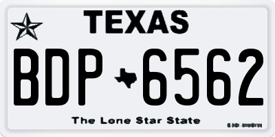 TX license plate BDP6562