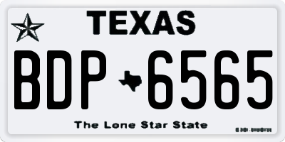 TX license plate BDP6565